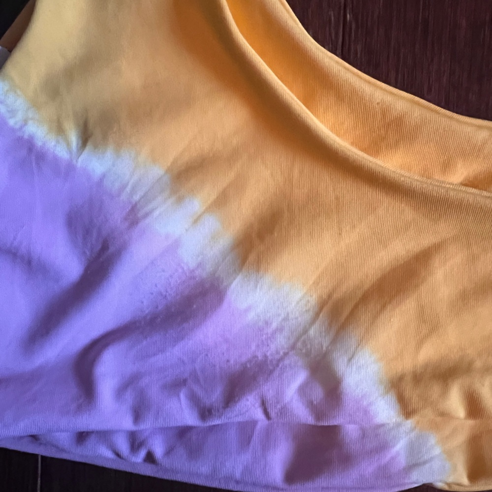 L*Space Diagonal Sunburst Lizzie Bikini Top XL - Picture 5 of 6